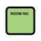 Nevs Printed Chart Labels - Room No 1-7/16" x 1-1/2" Lime w/Black NRBP-S-LIME - alternate 1